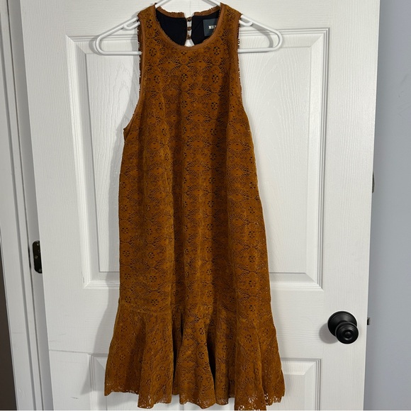 Anthropologie Maeve Amis Lace dress, sz 0, drop waist, keyhole back, fall - Picture 1 of 15